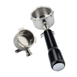 Portafiltrs ar dubulto snīpi 4Barista 51 mm – De’Longhi Dedica (melns rokturis)