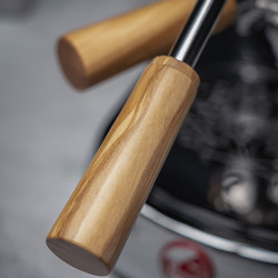 La Pavoni wood handles kit (Legno olivo) – rokturu komplekts
